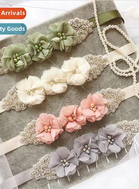 XW201 Bridal Wedding Bridesmaid Dresses Belt Materny Pearl F