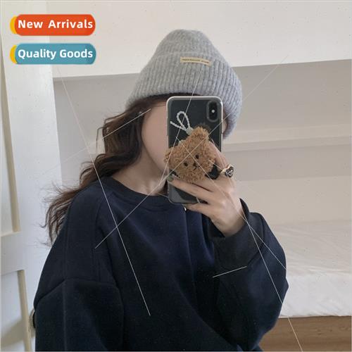 Label-free wool blend hat stacked cap hundred wh couple basi