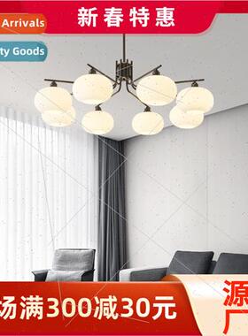 Scandinavian light luxury living room chandelier modern simp