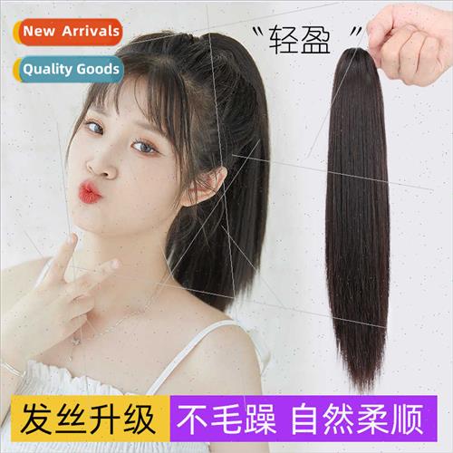 Ponytail wig female long hair scrunchy clip big wave high po