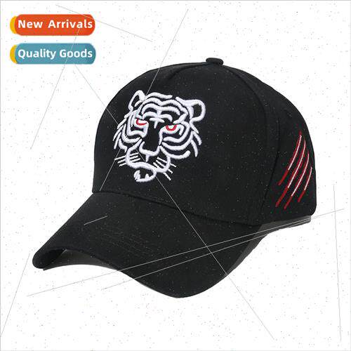 Wild fishing hat tiger head embroidery sun hat men women big