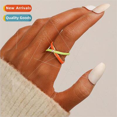 Europe new classic color clash fashion simple women stainles