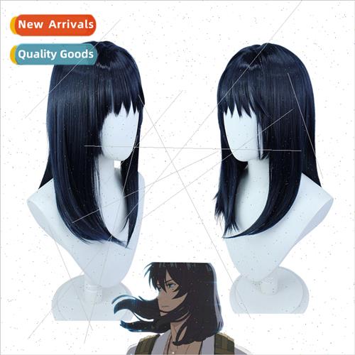 Suzuha no Brigade cos wig Munakata Kusumi Tai ink blue mediu