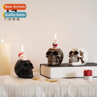 Europe small skull candlestick atmosphere decoration skull o