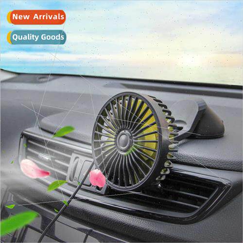 Car flash F402 car USB fan instrument suction cup balm creat