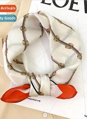 2021 Mulberry silk new square scarf female Korean chain spri