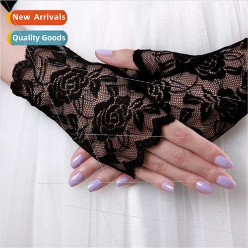 Lace Fingerless JK Gloves Lace Flower Decoration Gloves Fres