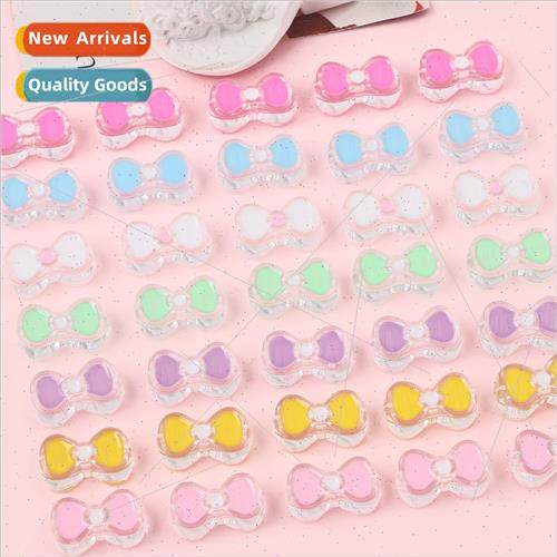 Ins simple acrylic transparent oil drip bow accessories hand