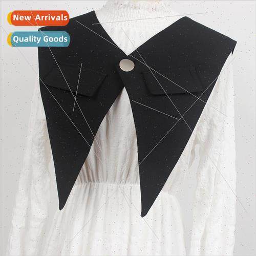 Summer Autumn Outer Fake Collar Navy Large Swing Collar Hund