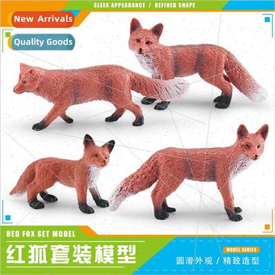 Wild animal model red fox red fox static solid toys children