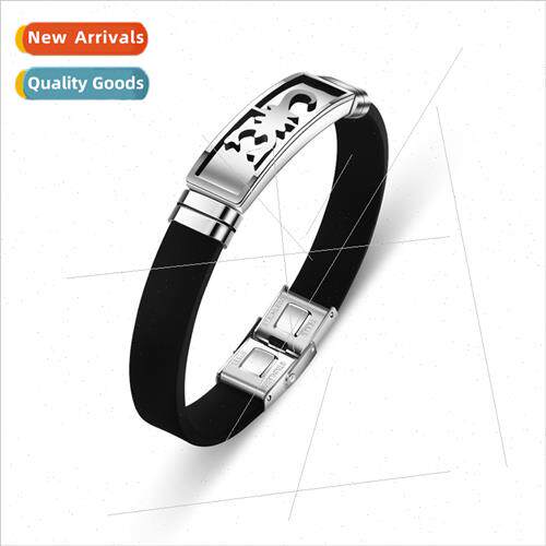 Skeleton tanium steel men personalised bracelet jewellery st