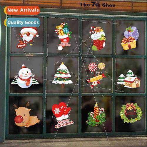 2023 New Christmas Decorations Christmas Glass Window Decals