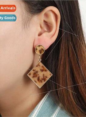 Winter  fashion geometric earrings fur weaving earrings HK r