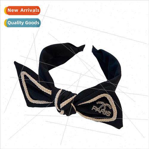 ins retro designer  personalized bow rhinestone PARIS hairpi