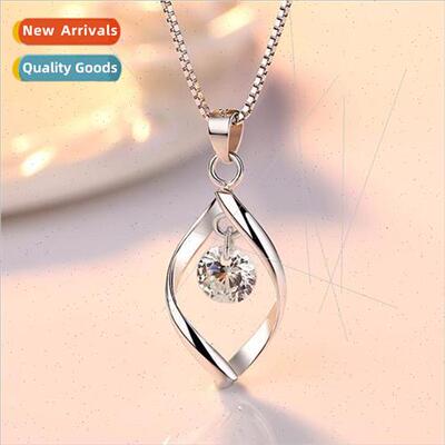 Korea Fashion Box Chain Necklace Creative Model Diamond Twis