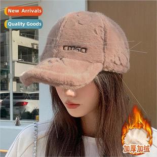 baseball cap female New warm thickened winter hundred padded