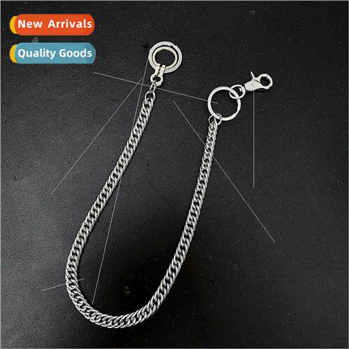 New simple extra thick pants chain punk metal texture men hi