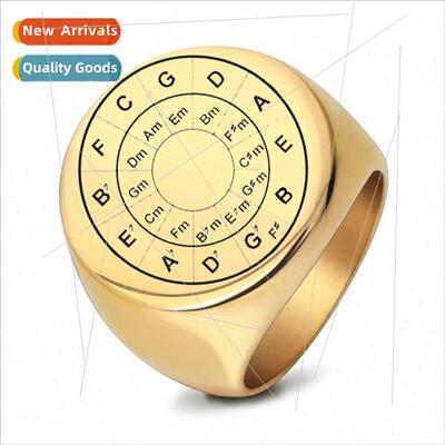 Europe ins geometric English diagonal letter ring  stainless