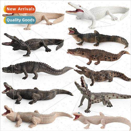 Wildlife model soft plastic crocodile realistic props toys s