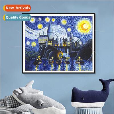 New thread embroidery modern children bedroom wall art simpl