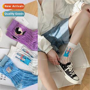 summer new cartoon Socks graffi spring characters str female