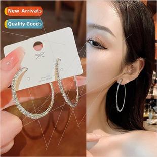 French hoop earrings New vegan diamond niche earri full