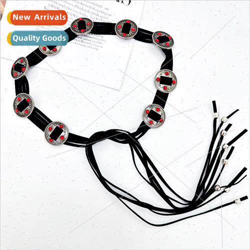 Vintage ethnic copper money waist chain accessories female b
