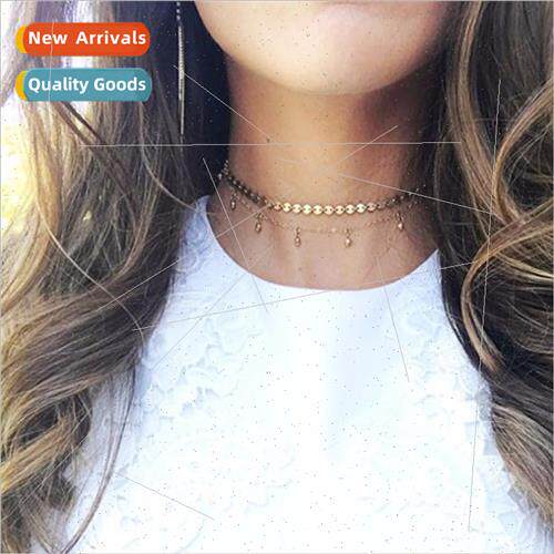 Europe Fashion Ladies Handmade Chain Necklace Double Round S