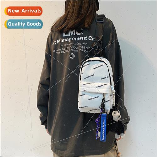 Xue Zhiqian dsp crossbody bag men full printed letters tide