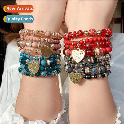 Europe fashion wild bohemian ethnic crystal candy beaded lad