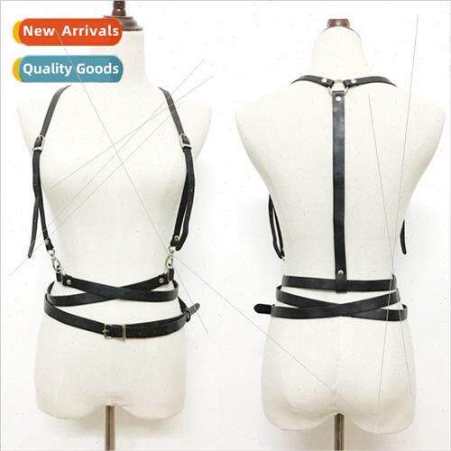 Europe new fashion tide  men women  strappy vest multi-circl