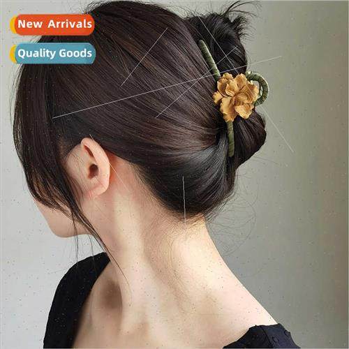 Retro handmade flower hair clips female delicate shark clip