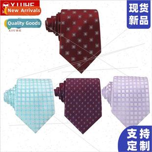 Men Polyester Jacquard 8.5cm Woven Tie Color Hand Floral