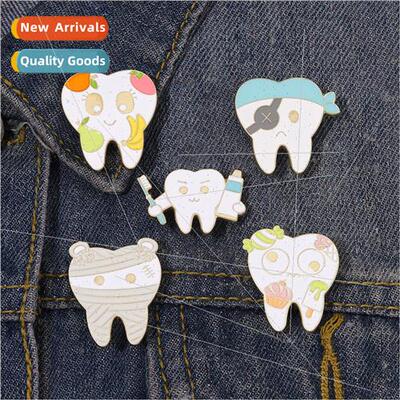 New fun fru ice cream teeth shape creative pin clothing bag
