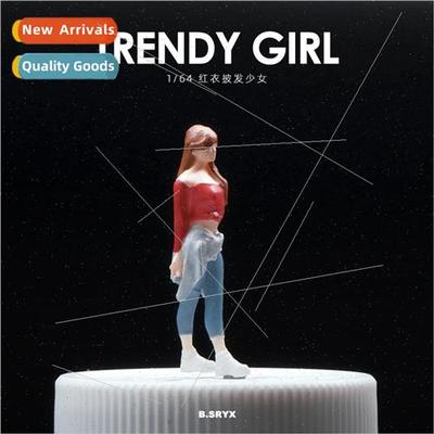 1:64 miniature girl dolls tide play hto do resin characters
