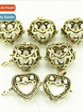 DIY Europe jewelry accessories hollow heart-shaped openable