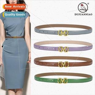 jeans versatile leather thin dec Women summer belt
