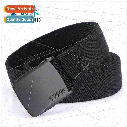 New casual canvas men belt versatile jeans elastic pure cott