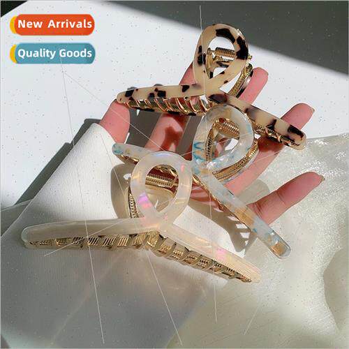 Korea ins advanced sense acetic acid hair grip clip female s
