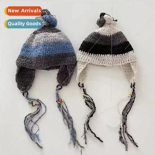 Autumn and winter niche wool circle velvet handmade crochete