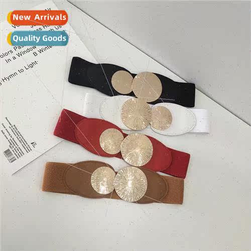 mple ins round elastic hook belt female versatile dress skir
