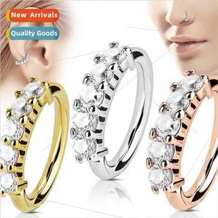 Studs Flower Septum Ear Bod Earrings Bone Stud Zirconia Nose