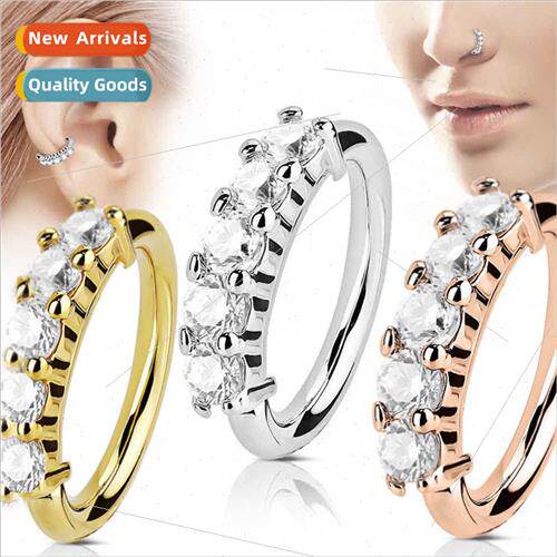 Zirconia Ear Bone Studs Flower Nose Stud Earrings Septum Bod