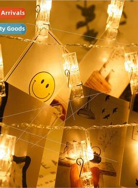 led photo clip light string romantic bedroom soft girl heart