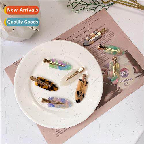 Korean acetate sheet hair clips side bangs clip leopard prin