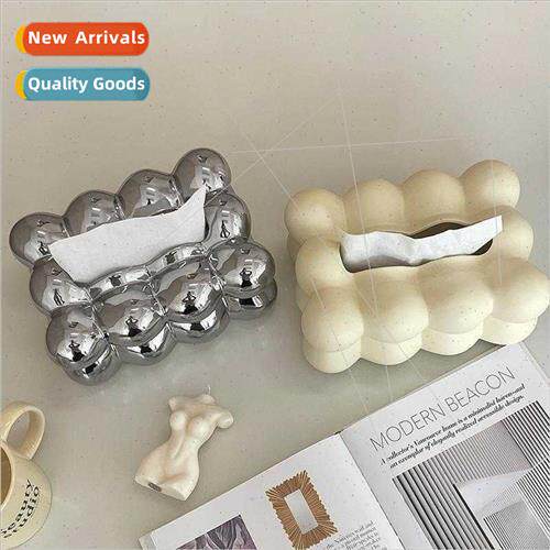 Ceramic cotton candy tissue box ins bedside tissue organizer