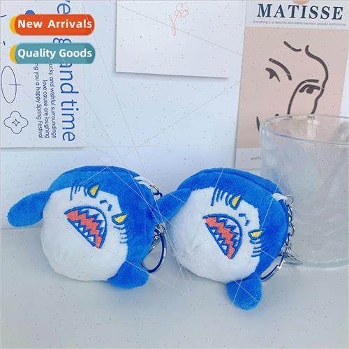 Plush shark bag charm cute cartoon keychain personalized dol