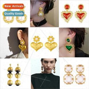 earrings ins hot Korea fashion court push fem retro