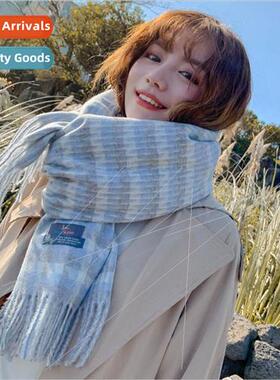 Autumn and winter new imitation cashmere kilobird check scar