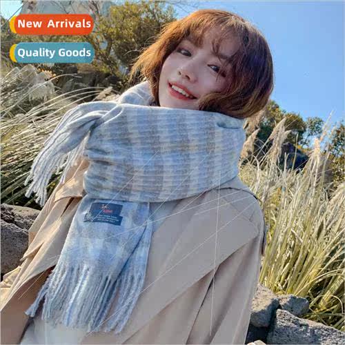 Autumn and winter new imitation cashmere kilobird check scar